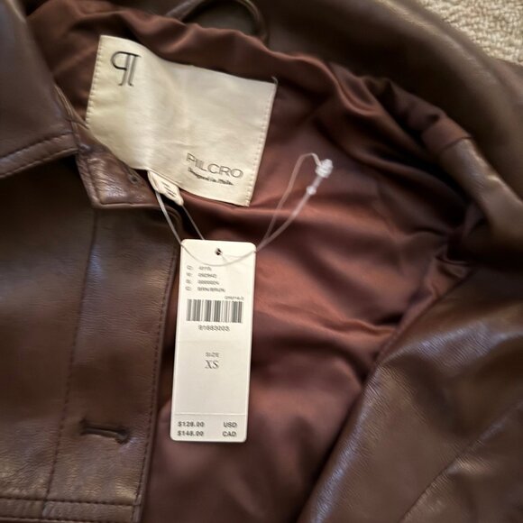 The Weston Faux Leather Boyfriend Jacket by Pilcro - Picture 4 of 7